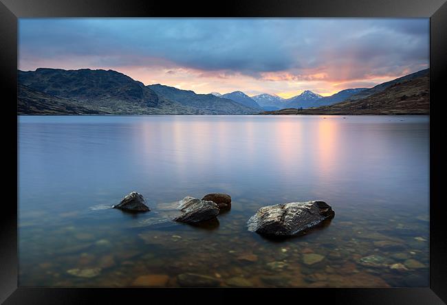Loch Arklet Sunset Framed Print by Grant Glendinning