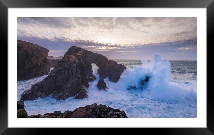 Stac a’ Phris Arch. Isle of Lewis Framed Mounted Print by John Finney