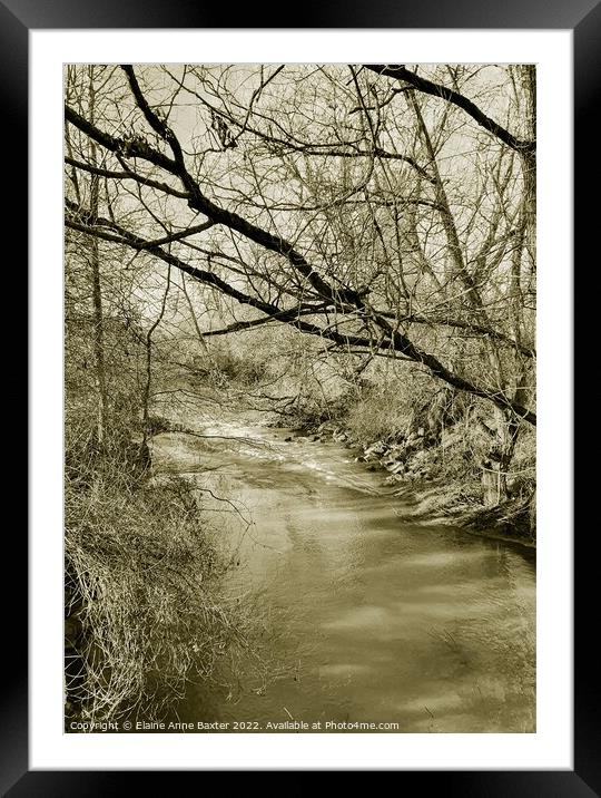 River Avon Warwickshire Framed Mounted Print by Elaine Anne Baxter