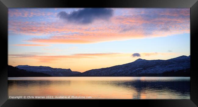 Loch Katrine at dawn Stirling Scotland Framed Print by Chris Warren