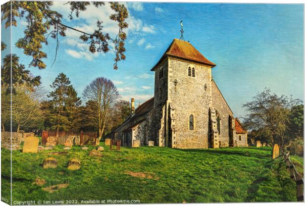 The Church at Aldworth in Berkshire Canvas Print by Ian Lewis