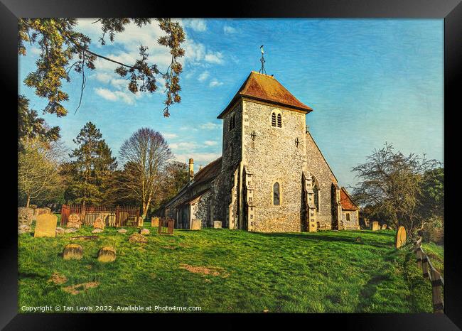 The Church at Aldworth in Berkshire Framed Print by Ian Lewis