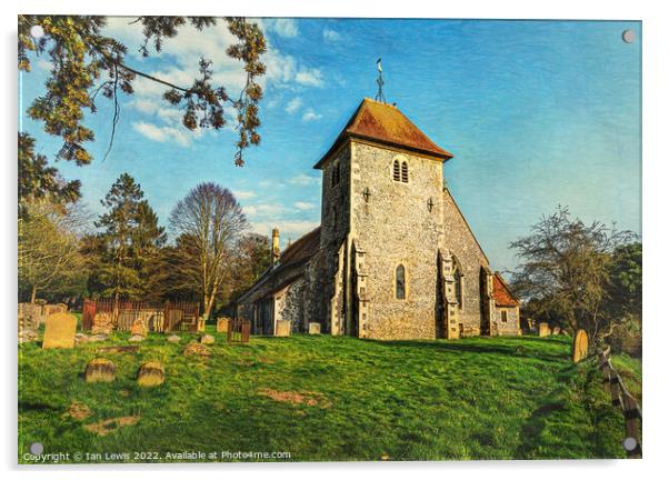 The Church at Aldworth in Berkshire Acrylic by Ian Lewis