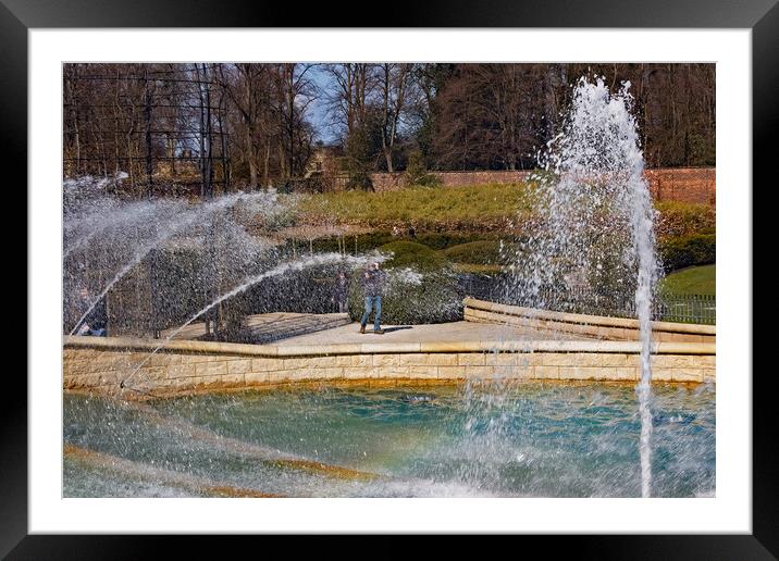 Water Feature at Alnwick Framed Mounted Print by Joyce Storey