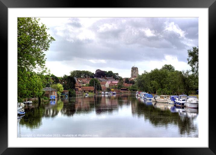 The River Waveney at Beccles Framed Mounted Print by Phil Rhodes