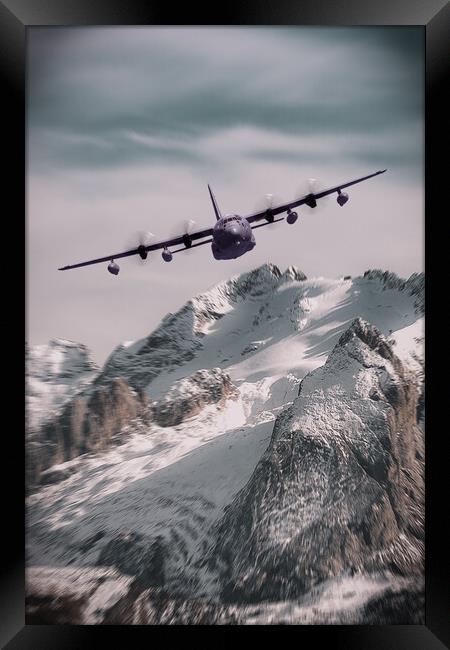 USAF C-130J Hercules Framed Print by J Biggadike