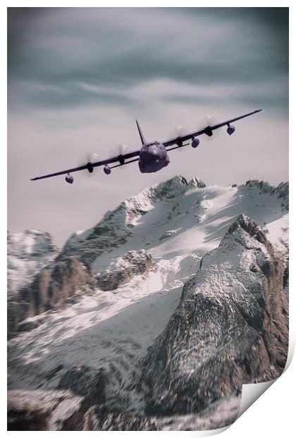 USAF C-130J Hercules Print by J Biggadike