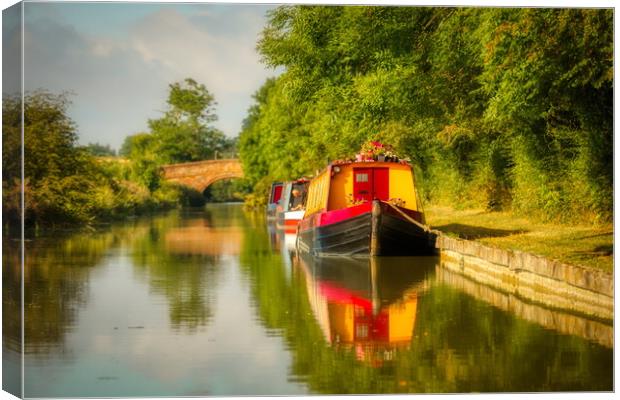 Dreamy Afternoon on the Canal 1 Canvas Print by Helkoryo Photography