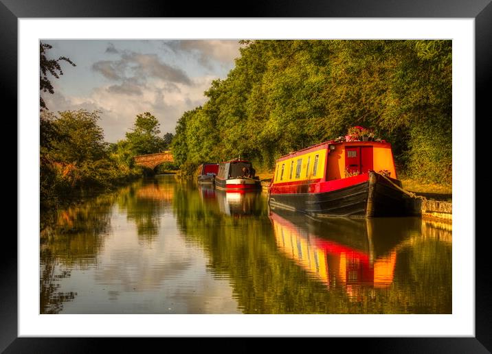 Dreamy Afternoon on the Canal 2 Framed Mounted Print by Helkoryo Photography