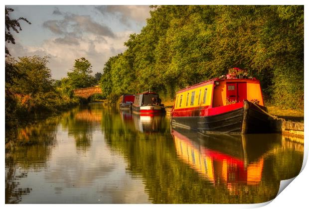 Dreamy Afternoon on the Canal 2 Print by Helkoryo Photography