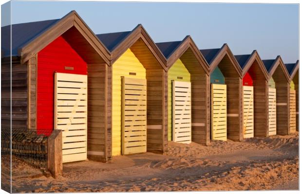 Blyth Beach Huts, Northumberland Canvas Print by Rob Cole