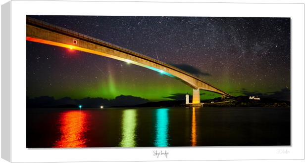 Skye bridge. Aurora, meteor, satellites, Canvas Print by JC studios LRPS ARPS