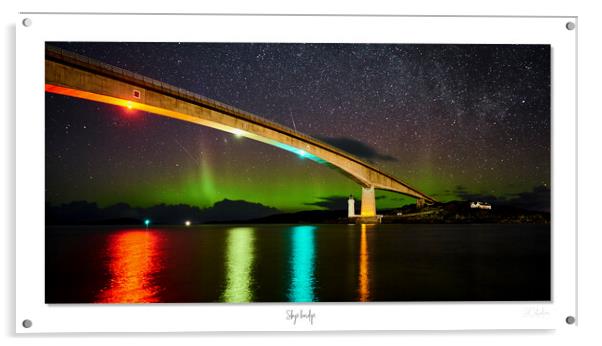 Skye bridge. Aurora, meteor, satellites, Acrylic by JC studios LRPS ARPS
