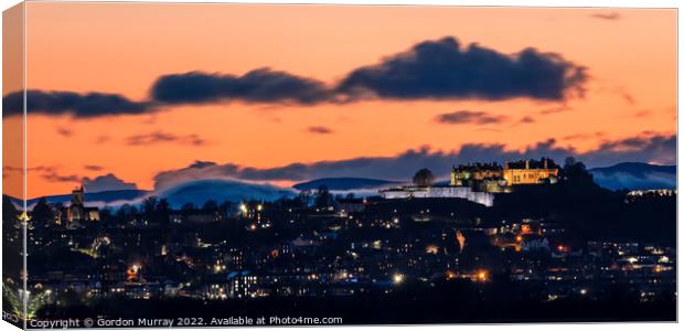 City of Stirling Sunset Canvas Print by Gordon Murray