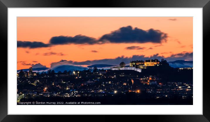 City of Stirling Sunset Framed Mounted Print by Gordon Murray
