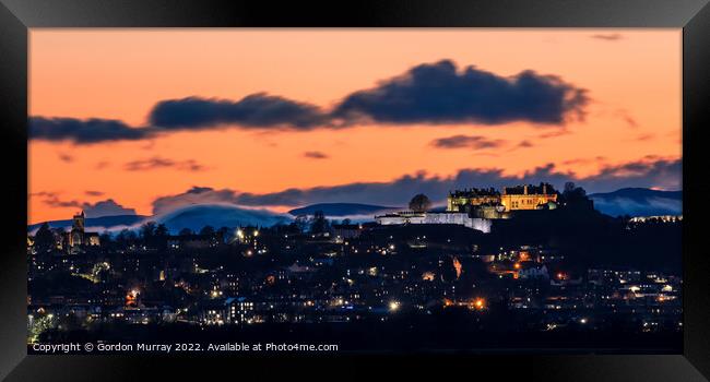 City of Stirling Sunset Framed Print by Gordon Murray