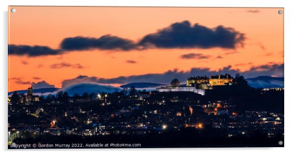 City of Stirling Sunset Acrylic by Gordon Murray