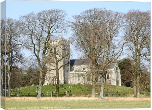 St Withburga church in Holkham Hall estate surrounded by trees Canvas Print by Joan Rosie