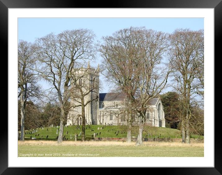 St Withburga church in Holkham Hall estate surrounded by trees Framed Mounted Print by Joan Rosie