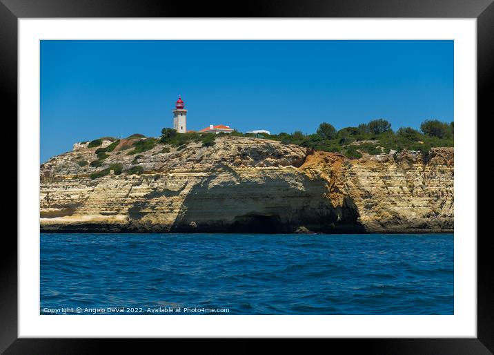 Lighthouse of Alfanzina in Algarve Framed Mounted Print by Angelo DeVal