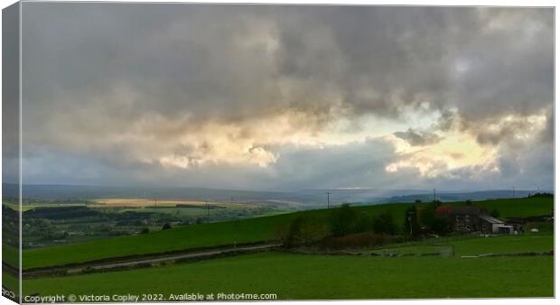 Clouds over the Pennines Canvas Print by Victoria Copley