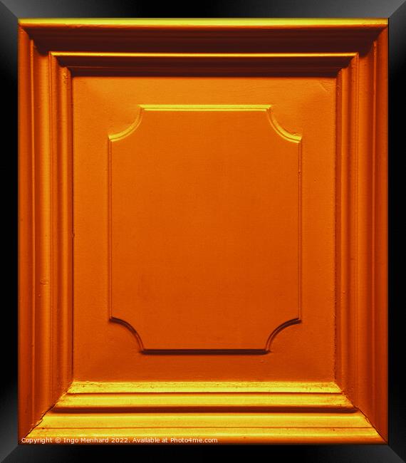 The golden orange wooden ornament Framed Print by Ingo Menhard