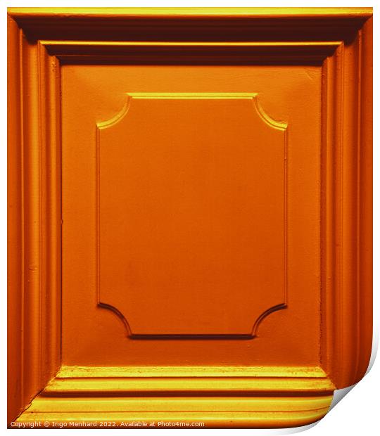 The golden orange wooden ornament Print by Ingo Menhard