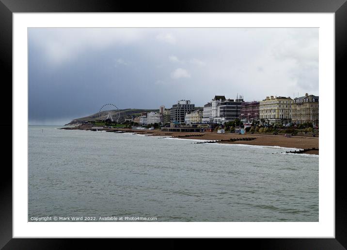 Eastbourne Seafront from the Pier.  Framed Mounted Print by Mark Ward