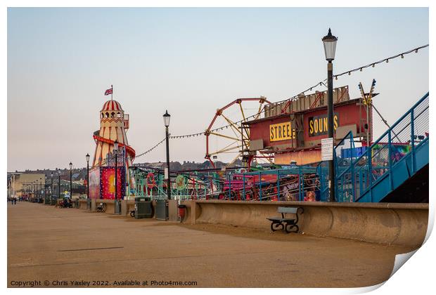 Funfair on the prom Print by Chris Yaxley