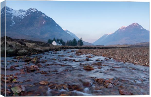 Glen coe river Canvas Print by Kevin Winter