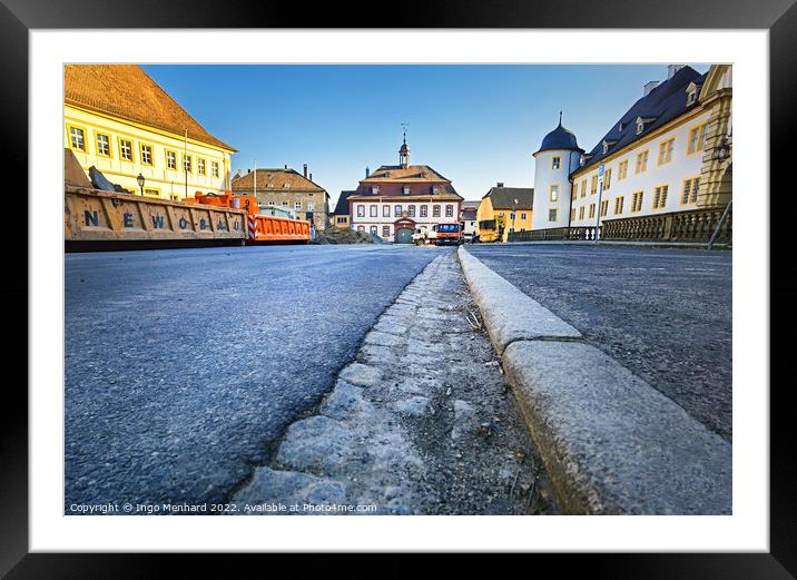 Construction site at City Hall Framed Mounted Print by Ingo Menhard