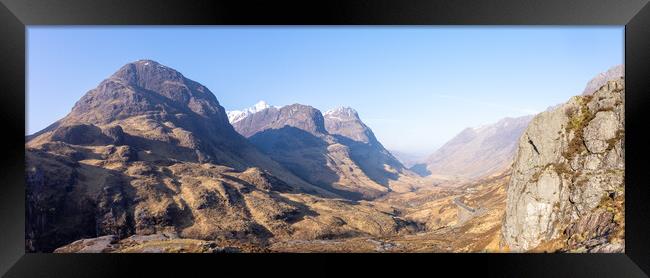 Pass of Glen coe Panoramic  Framed Print by Kevin Winter