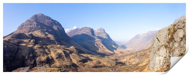 Pass of Glen coe Panoramic  Print by Kevin Winter