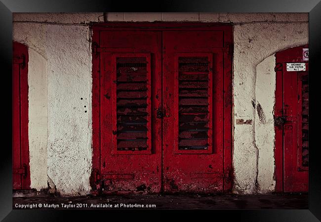 Old Red Door Framed Print by Martyn Taylor