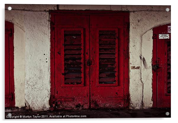 Old Red Door Acrylic by Martyn Taylor