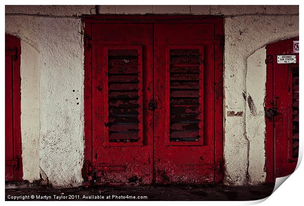 Old Red Door Print by Martyn Taylor