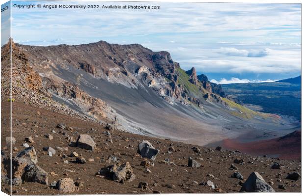 Volcanic landscape #2 Haleakala crater Maui Hawaii Canvas Print by Angus McComiskey