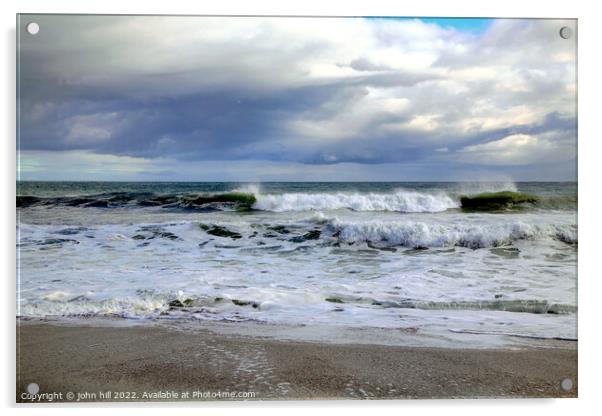 Stormy sea. Acrylic by john hill