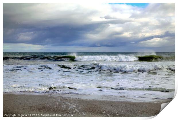 Stormy sea. Print by john hill