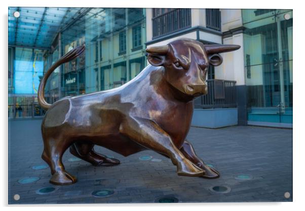 Birmingham's iconic bull. Acrylic by Bill Allsopp