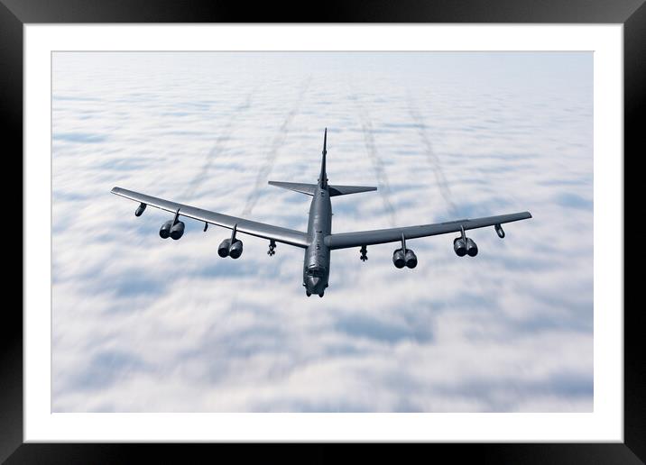 B-52 Stratofortress Bomber Framed Mounted Print by J Biggadike