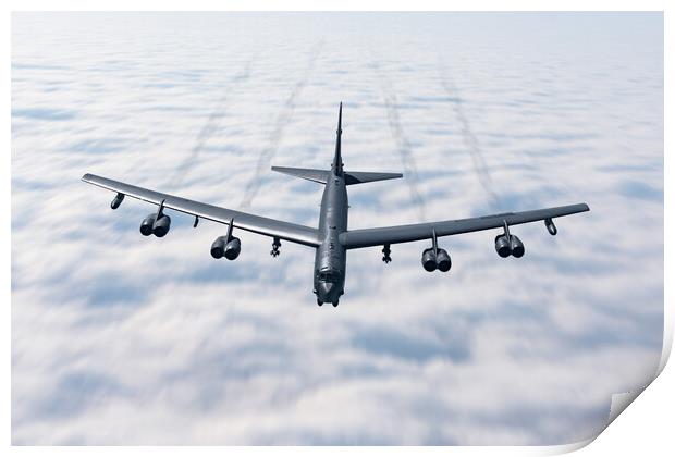 B-52 Stratofortress Bomber Print by J Biggadike