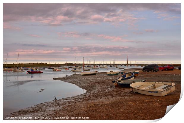 Brancaster Staithe Boats Print by Graham Prentice