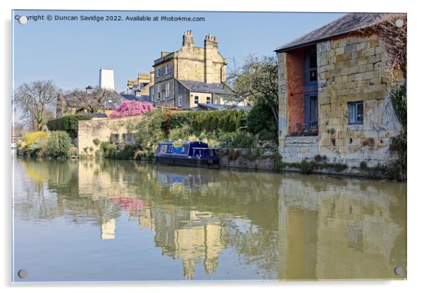 Kennet and Avon Canal, Bath, reflected in the Spring sunshine Acrylic by Duncan Savidge