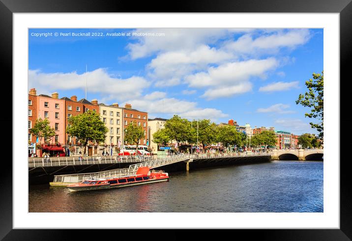 River Liffey Dublin Ireland  Framed Mounted Print by Pearl Bucknall