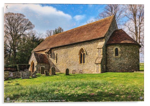 Swyncombe Church in Springtime Acrylic by Ian Lewis