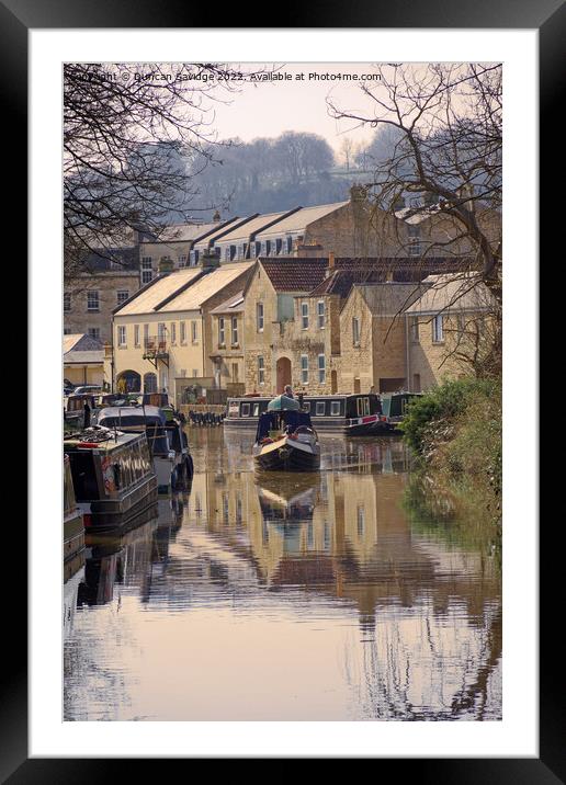 Canal Boat in Bath Framed Mounted Print by Duncan Savidge