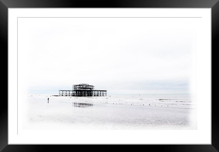 Brighton West Pier Framed Mounted Print by Graham Lathbury