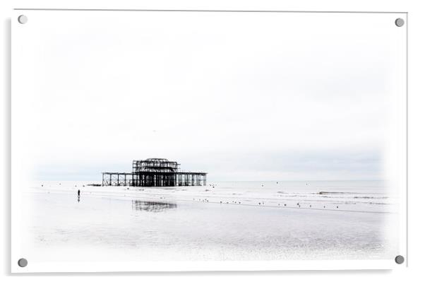 Brighton West Pier Acrylic by Graham Lathbury