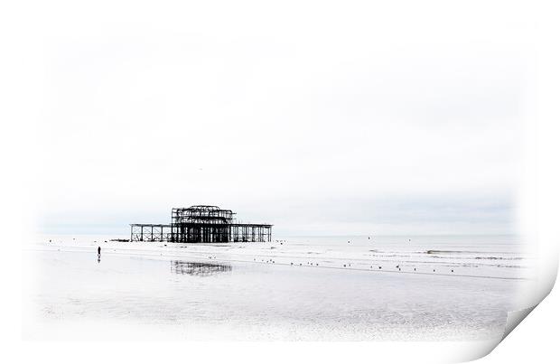 Brighton West Pier Print by Graham Lathbury